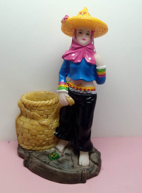 电视柜办公室树脂工艺品惠安女