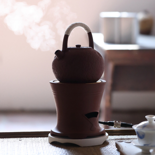 红泥日式 小火炉 炭炉潮州传统改装 两用电陶炉家用烧水煮茶碳炉老式