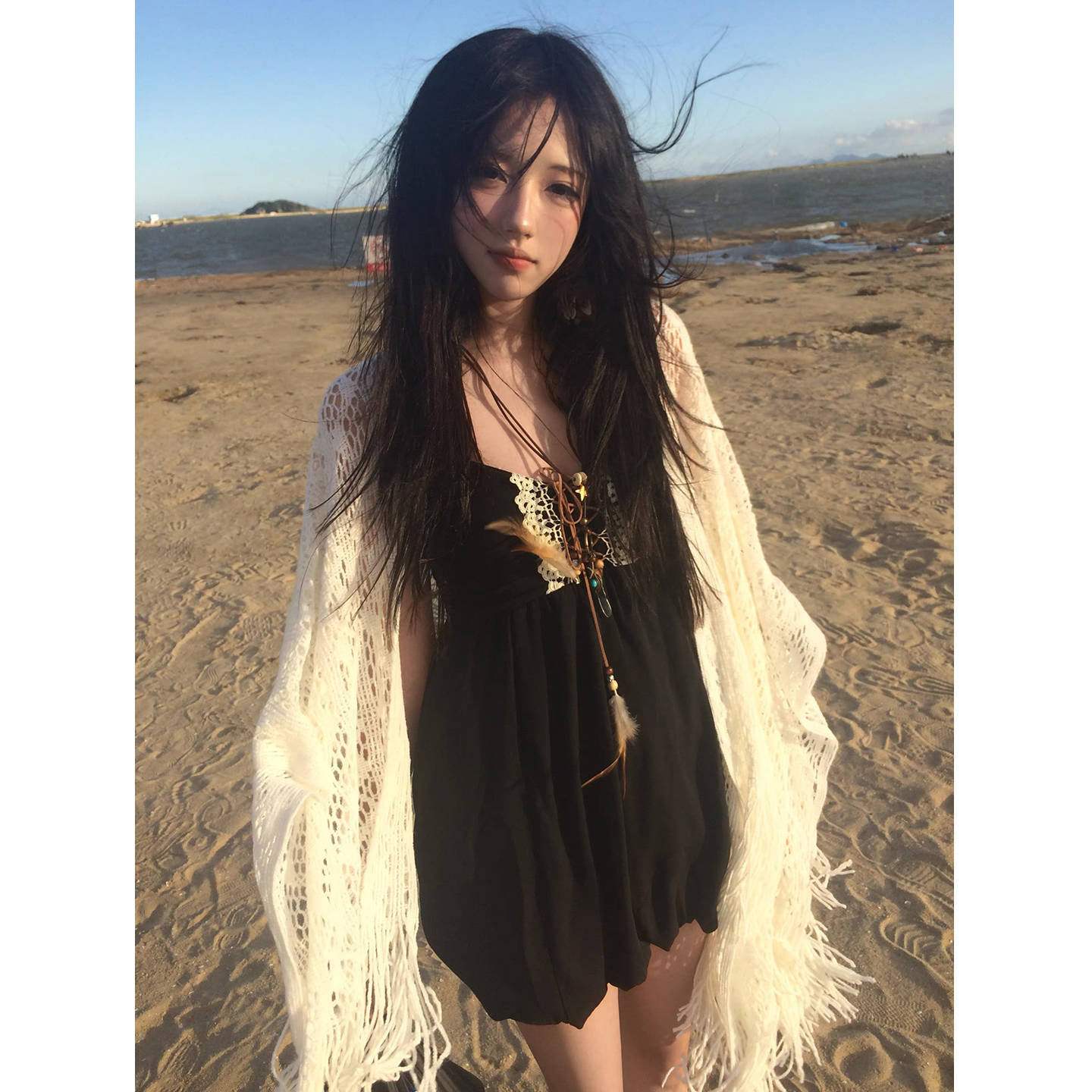 古早感日系小吊带连衣裙