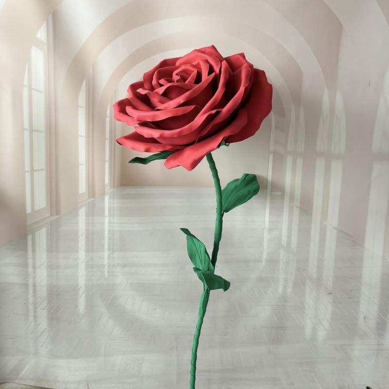 防水大玫瑰花立体手工花婚庆道具户外假花婚礼橱窗求婚大型装饰花