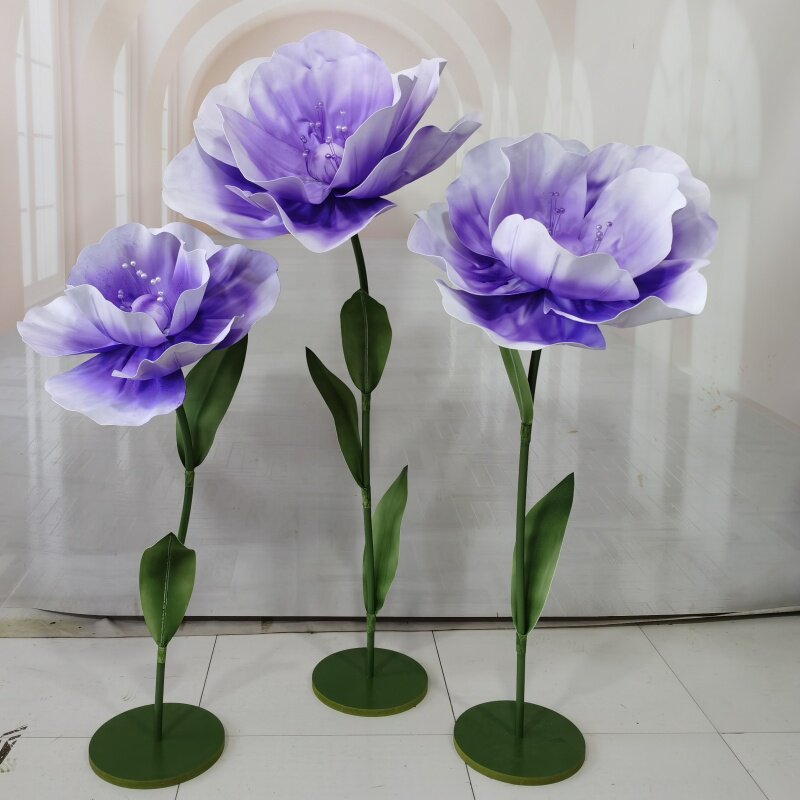 户外防水虞美人大花婚庆道具婚礼舞台装饰花店铺拍照打卡橱窗摆件