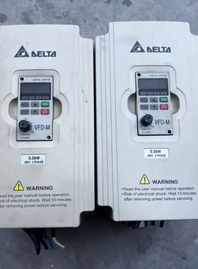 议价拆机台达变频器型号VFD055M43A功能包好，5.5kw,