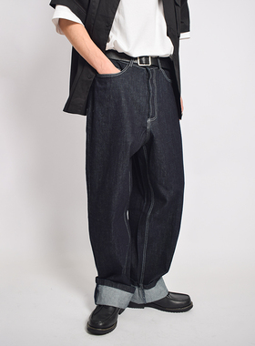 PENSION 日系Vintage街头高级感原色牛仔裤男女百搭通勤直筒长裤