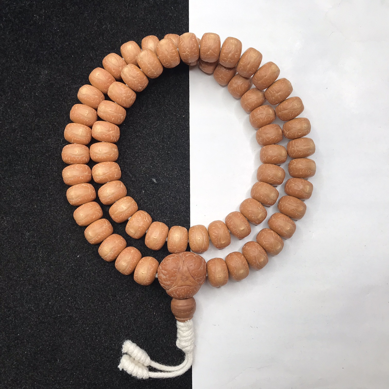 一图一物12.5乘9薄切藏式尼泊尔新籽小凤眼菩提子54手持龙眼三通