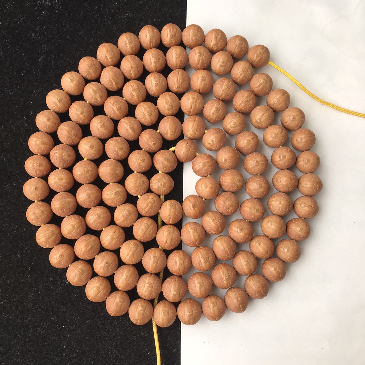 一图一物11mm实心籽尼泊尔小凤眼菩提子108佛珠龙眼菩提三通佛头