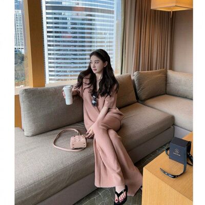 7810高级舒适区领华夫格针织上衣