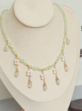 韶华记葡萄石珍珠汉服璎珞项链