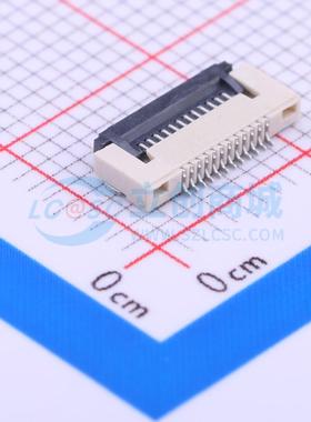 FFC/FPC连接器 THD0515-12CL-SN SMD,P=0.5mm,卧贴 翻盖式 12P 下