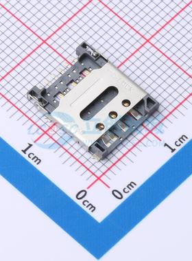 SIM卡连接器 ZX-NSIM-281.4J-F SMD 翻盖式 NanoSIM卡 卡座 1.4mm