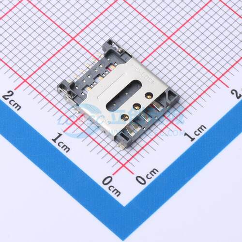 SIM卡连接器 ZX-NSIM-281.4J-F SMD 翻盖式 NanoSIM卡 卡座 1.4mm
