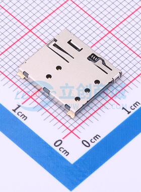 SIM卡连接器 ZX-NSIM-481.37J SMD 自弹式 NanoSIM卡 卡座 1.37mm