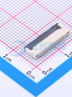 FFC/FPC连接器 XW05202-220R-00 SMD,P=0.5mm,卧贴 翻盖式 22P 下