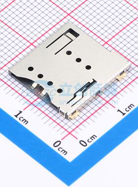 SIM卡连接器 SIM204-ZYB7AH1.5 SMD 自弹式 MicroSIM卡 卡座 1.5m