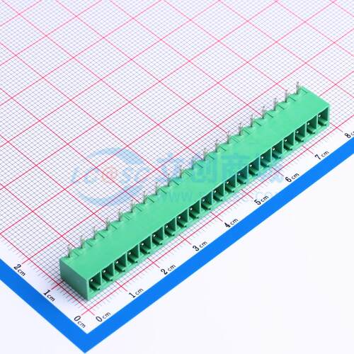 插拔式接线端子 MX15EDGRC-3.81-20P-GN01-Cu-A 弯插,P=3.81mm 板
