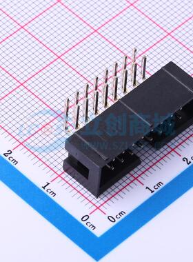 线对板针座 X9555WR-2x08-6TV01 弯插,P=2.54mm 2x8P 弯插 原装