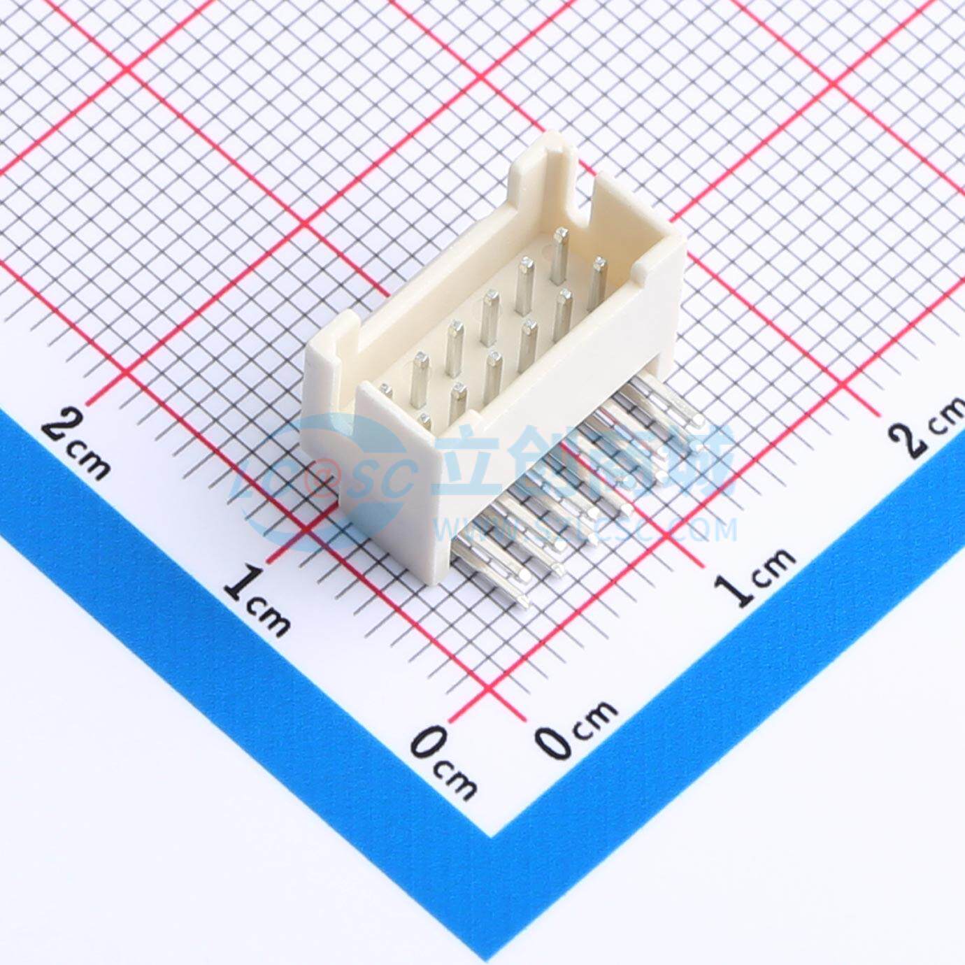 线对板针座 M2026R-2x6P 弯插,P=2mm 2x6P 弯插 电子元器件配单