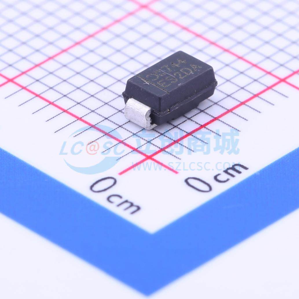 快恢复/高效率二极管 ES2DA-13-F SMA 200V 2A DIODES(美台) 原装