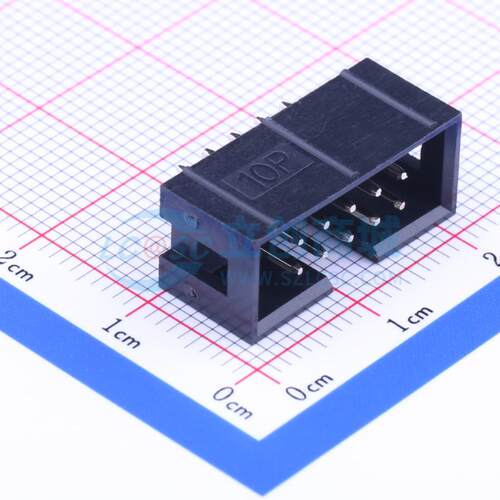连接器 2.54-2*5P简牛 插件,P=2.54mm 2x5P 简牛座