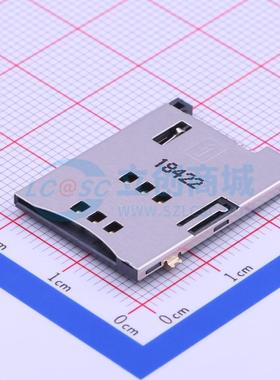 SIM卡连接器 475531001 SMD 自弹式 MiniSIM卡 卡座 1.8mm MiniSI