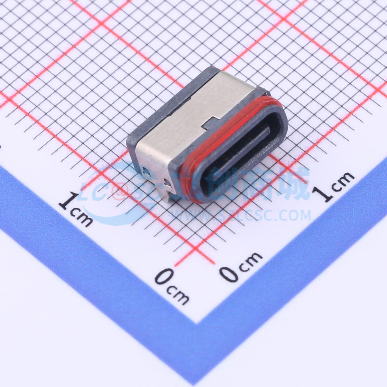 USB连接器 TYPE-C 16PFS 2J-H7.45 IPX8 SMD 母 卧贴 16P 原装