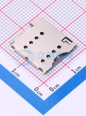 SIM卡连接器 ZX-MSIM-481.35J-Z6 SMD 自弹式 MicroSIM卡 卡座 1.