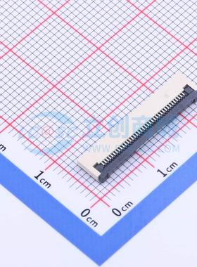 FFC/FPC连接器 KH-FG0.5-H2.0-37PIN SMD,P=0.5mm,卧贴 翻盖式 37