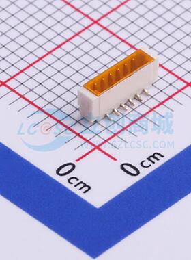 线对板针座 M0800VS-06-GN SMD,P=0.8mm 1x6P 立贴 电子元器件