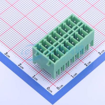 插拔式接线端子 KF2EDGKVG-3.5-2*8P 插件,P=3.5mm 板端/插座-闭