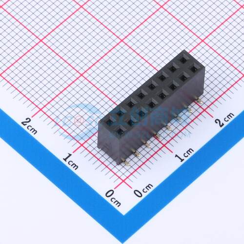 排母 XDM254-2-08-S-8.5-G0 SMD,P=2.54mm 2x8P 方孔 电子元器件