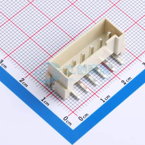 线对板针座 WAFER-VH396L-6A SMD,P=3.96mm 1x6P 立贴 电子元器件
