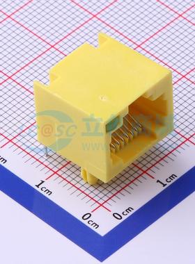 以太网连接器 RC00554 RJ45插座 弯插 无屏蔽 原装