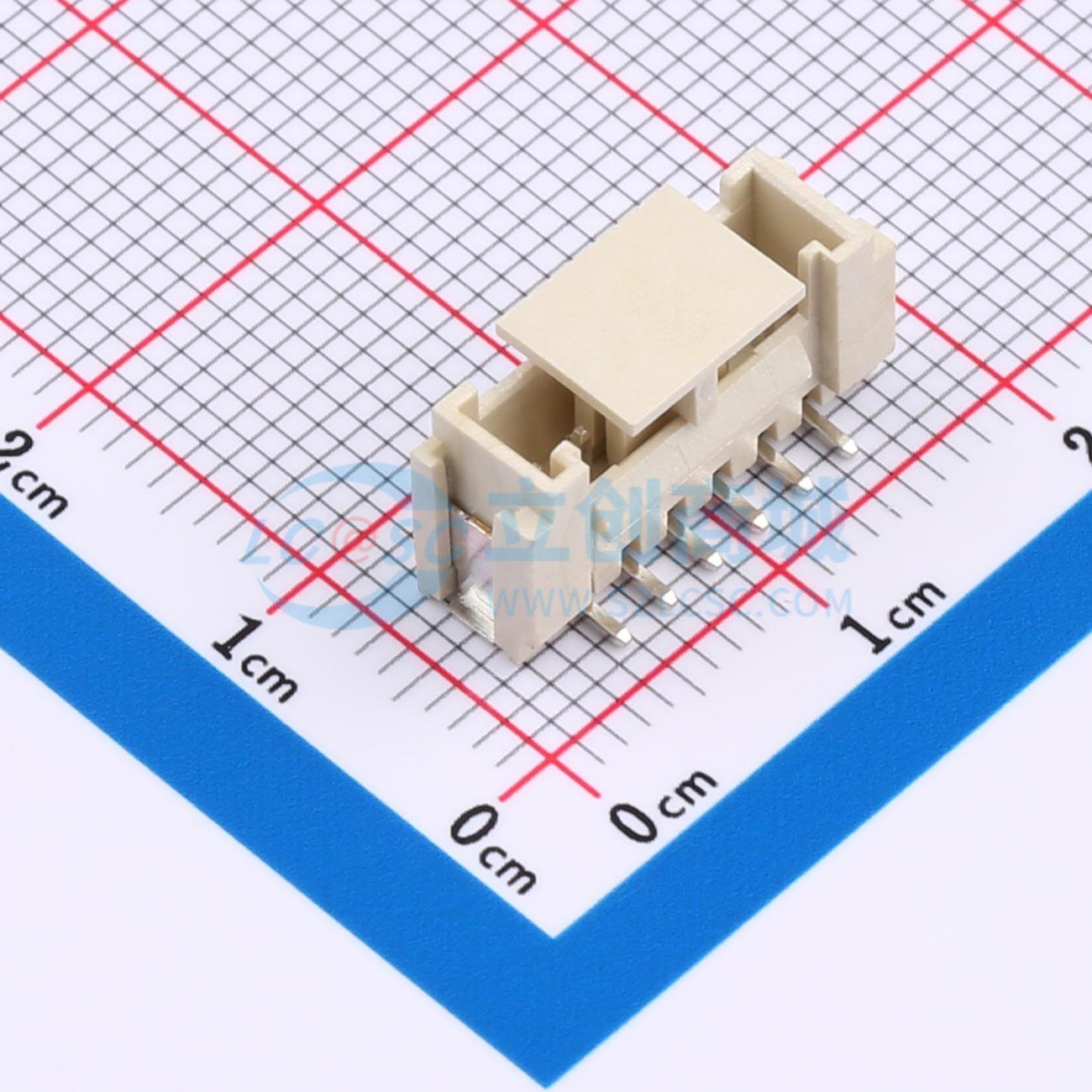 线对板针座 BX-HY2.0-6PLT SMD,P=2mm 1x6P 立贴 电子元器件配单