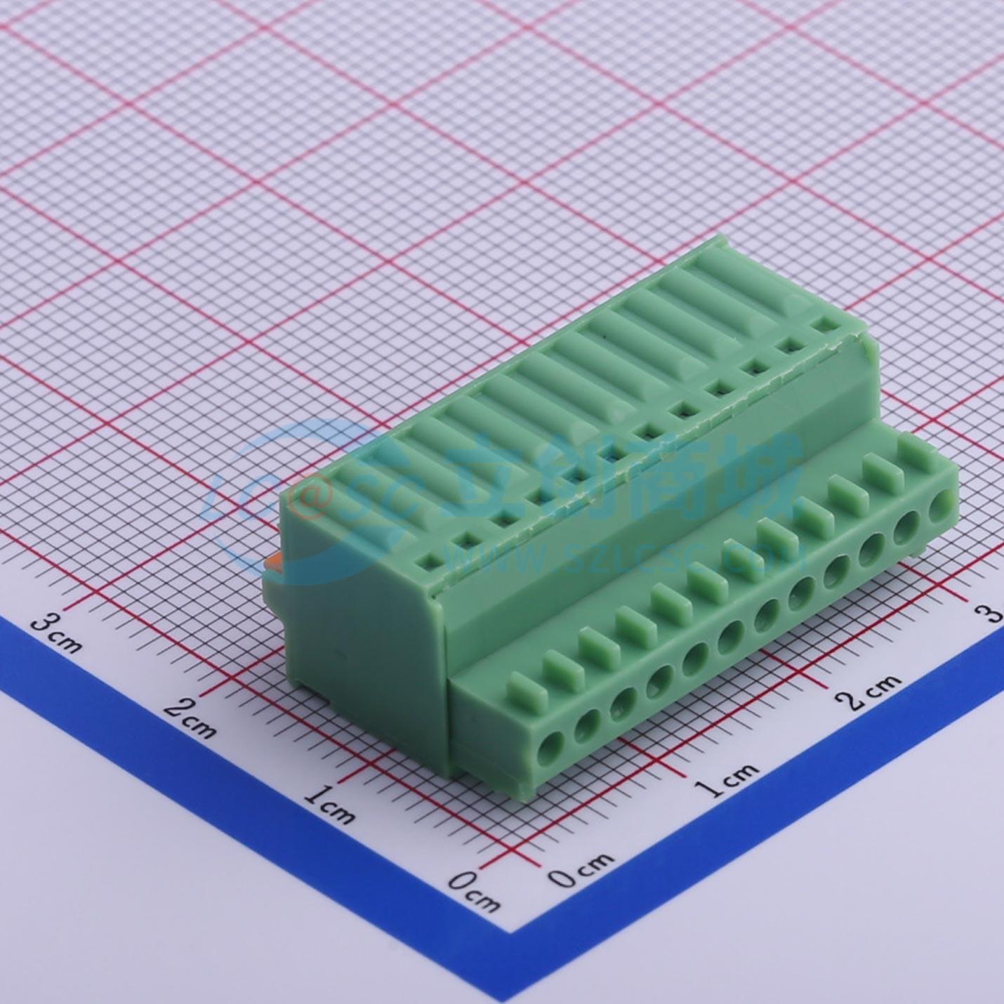 插拔式接线端子 KF2EDGKD-2.5-12P P=2.5mm 插头 1x12P 原装正品