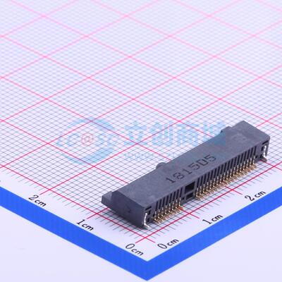 金手指连接器 2041119-2 SMD,P=0.8mm,卧贴 0.8mm 52P 电子元器件