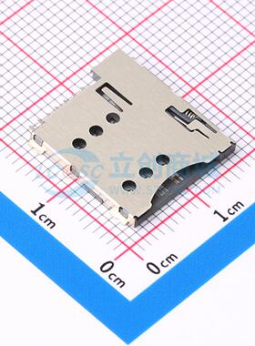 SIM卡连接器 MICRO SIM 7P H1.35 SMD 自弹式 MicroSIM卡 卡座 1.