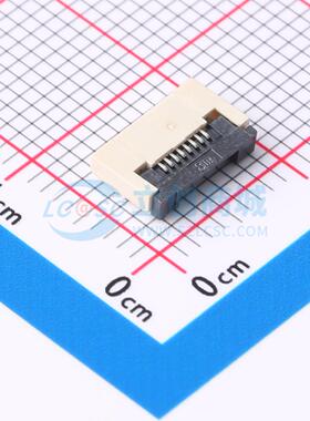 FFC/FPC连接器 FPC-0.5FX-8PWCR-H20 SMD,P=0.5mm,卧贴 翻盖式 8P