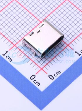 USB连接器 TYPE C-DB-101PWB SMD 母 卧贴 6P 电子元器件配单