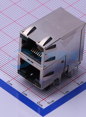 以太网连接器 RJSAE538402 弯插 有屏蔽 带LED 原装