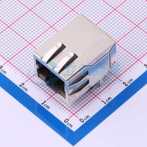 以太网连接器 J00-0065NL 有屏蔽 带LED 电子元器件