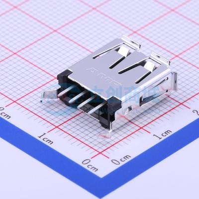 USB连接器 1734366-1 插件 母 4P 原装正品 电子元器件配单