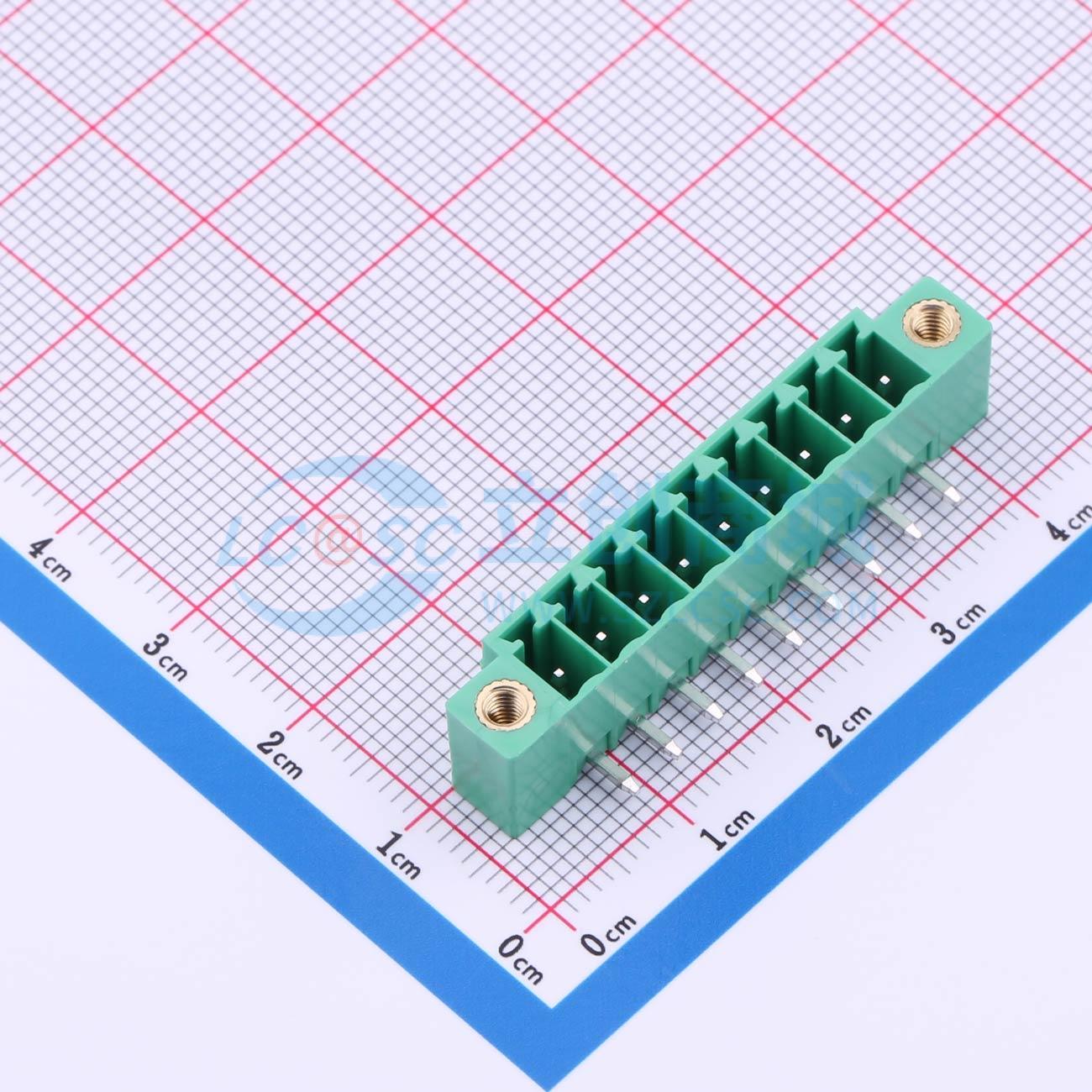插拔式接线端子 MX15EDGRM-3.5-09P-GN01-Cu-A 弯插,P=3.5mm 1x9P
