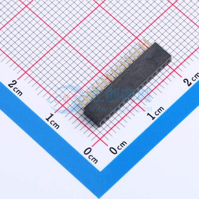排母 X1311FV-15-C43D24 插件,P=1.27mm 1x15P 方孔 电子元器件