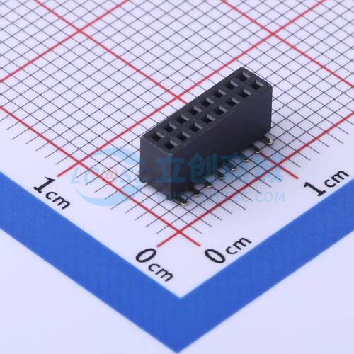 排母 FFH12713-D16S1004K6K SMD,P=1.27mm 2x8P 方孔 电子元器件