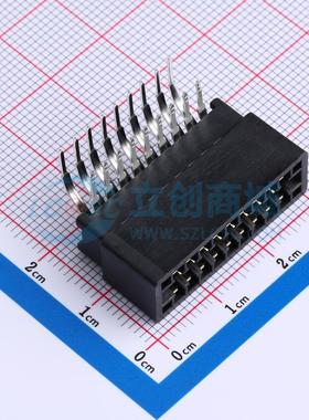金手指连接器 ER18BGFBK 弯插,P=2.54mm 2.54mm 18P 电子元器件