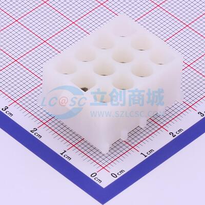 线对板针座 350764-4 插件,P=6.35mm 3x4P 直插 电子元器件配单