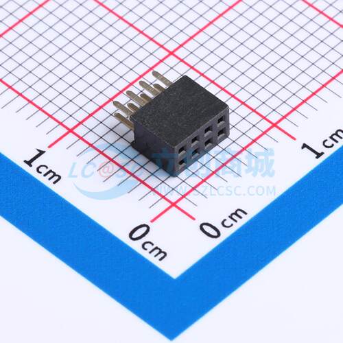 排母 MTF344-204SU1 插件,P=1.27mm 2x4P 双排 电子元器件配单