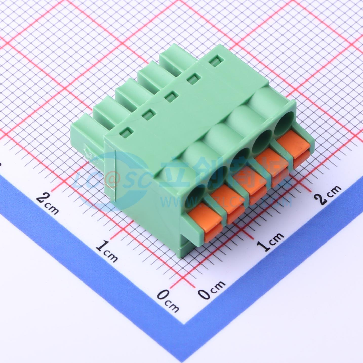 插拔式接线端子 DB2EKD-3.81-5P-GN P=3.81mm 插头 1x5P 原装正品