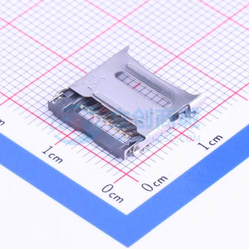 SD卡/存储卡连接器 TF-002X-H18 SMD 翻盖式 MicroSD卡(TF卡) 卡