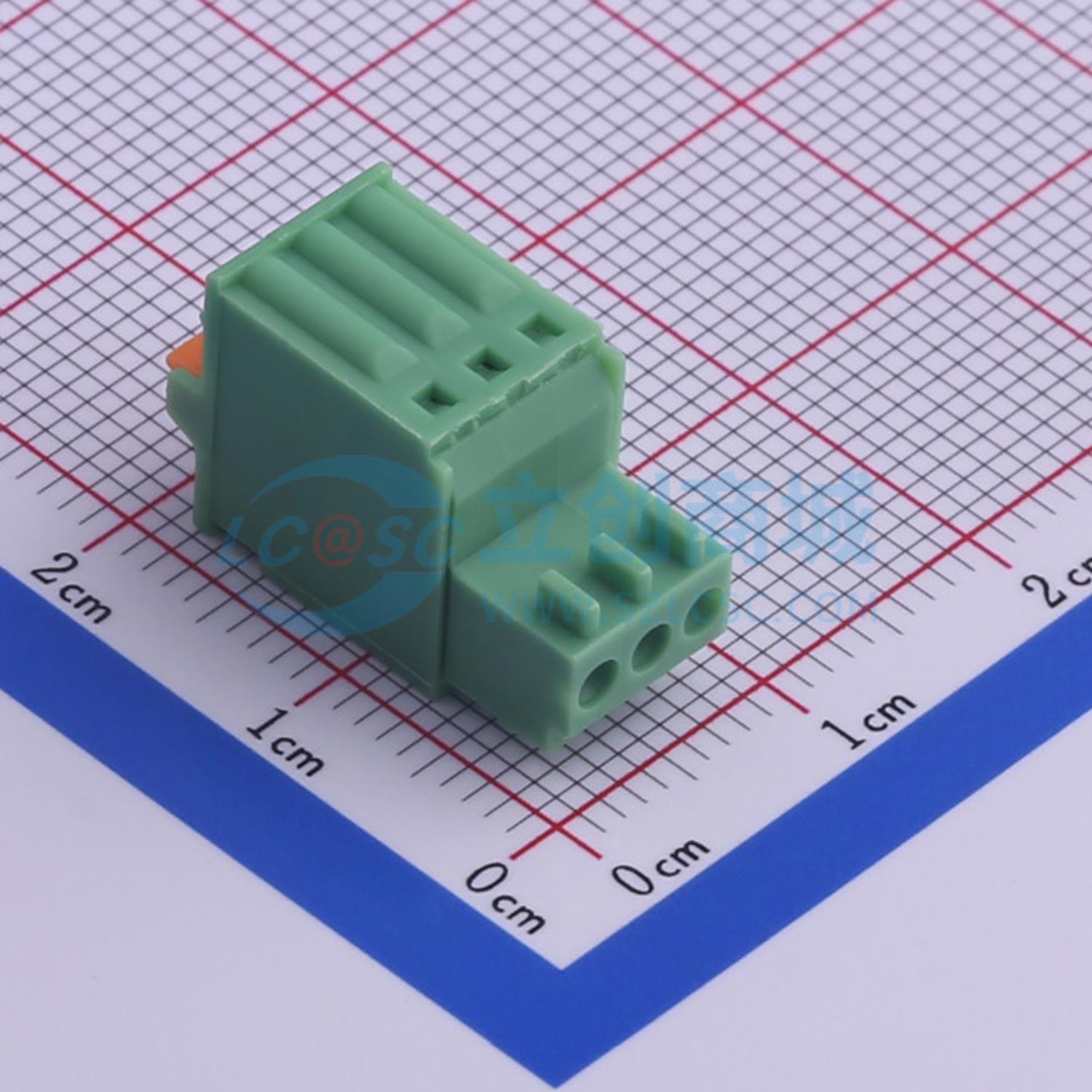 插拔式接线端子 KF2EDGKD-2.5-3P P=2.5mm 插头 1x3P 电子元器件