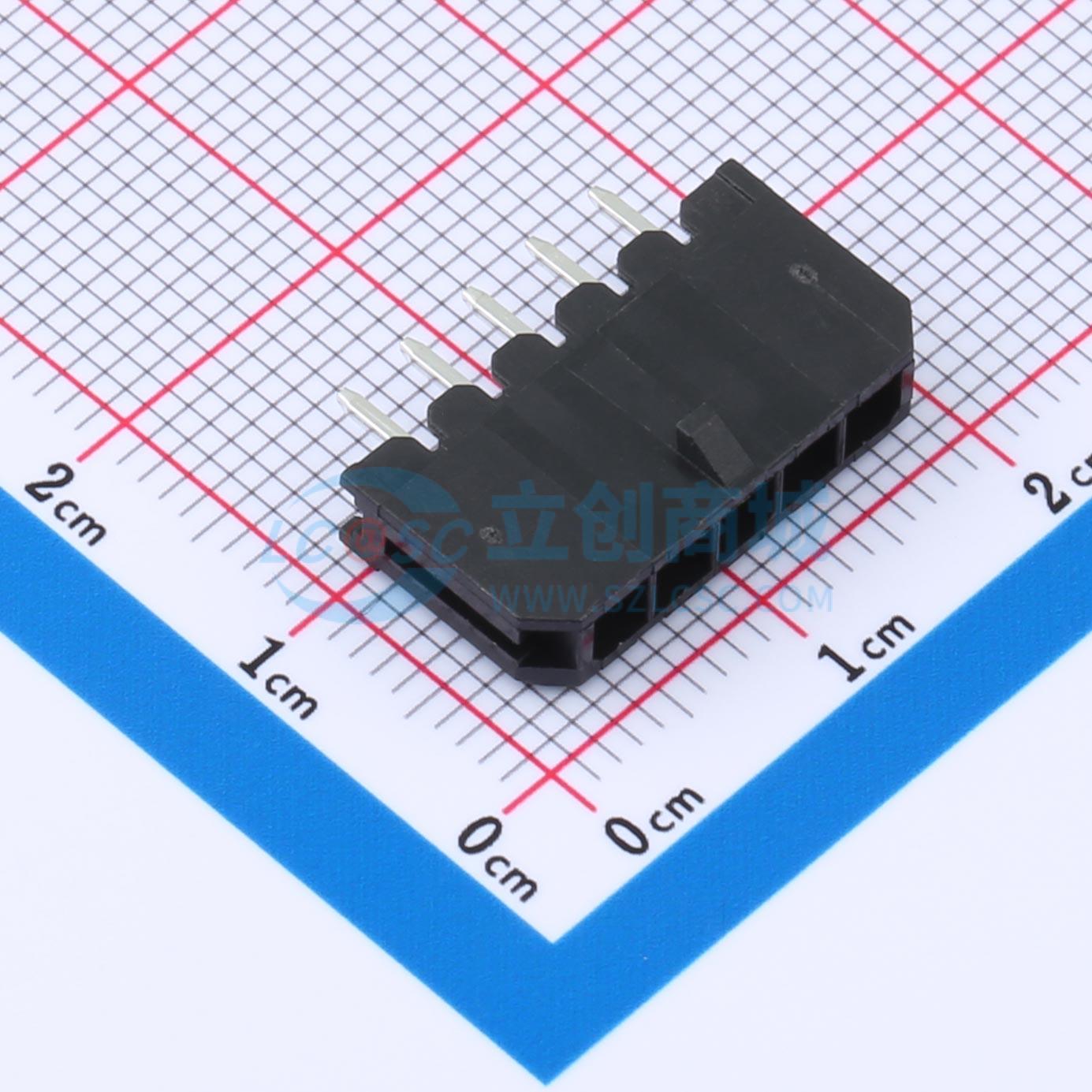 线对板针座 XD-43650-5A 插件,P=3mm 1x5P 直插 电子元器件配单